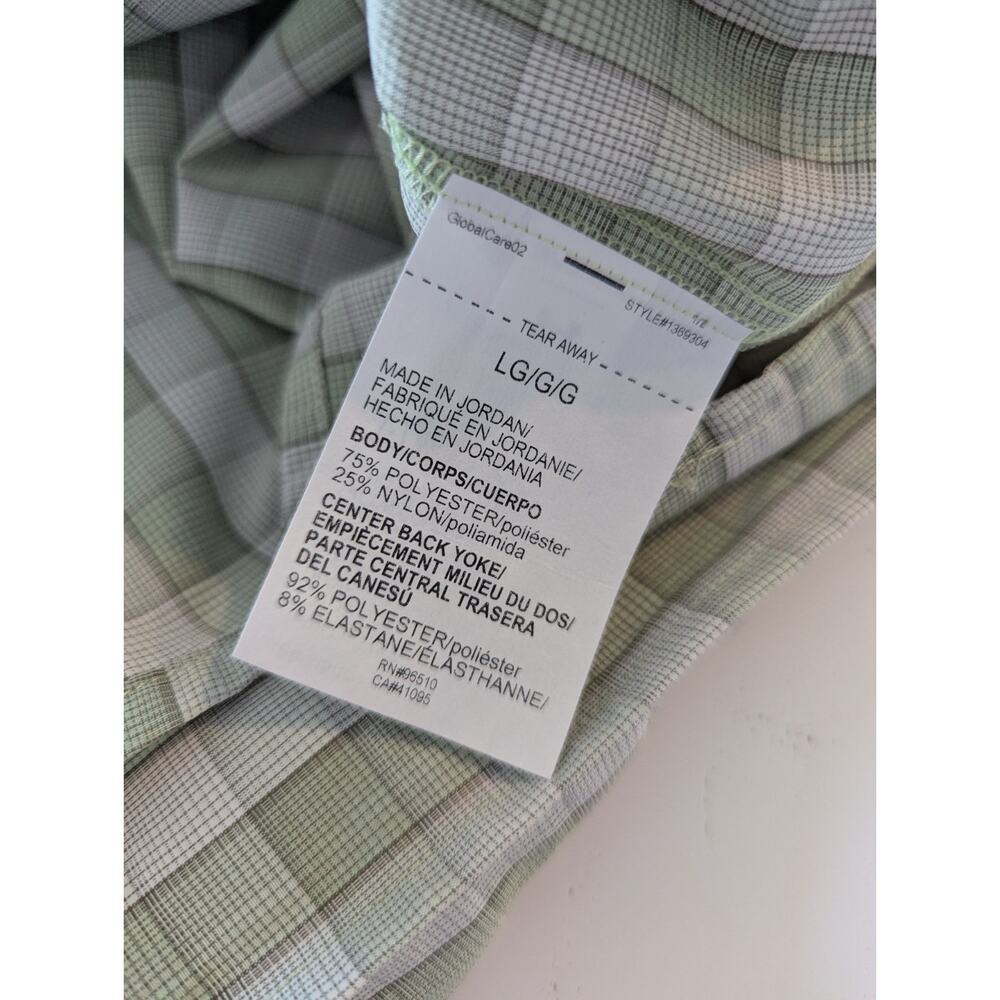 Under Armour Men's Large Drift Tide 2.0 Light Green Plaid Fitted S/S Shirt New - Picture 5 of 6